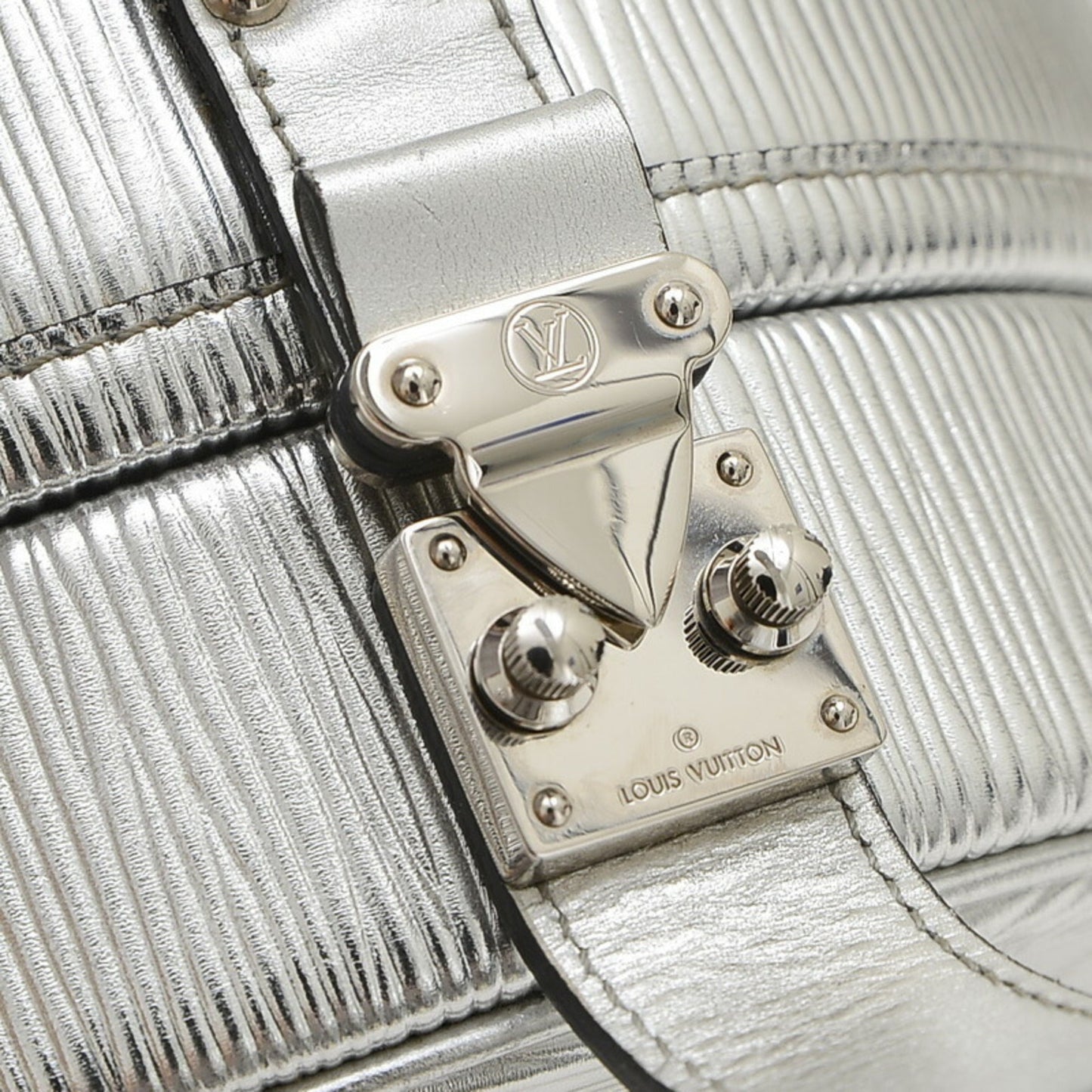 Louis Vuitton Silver Epi Leather Handbag Shoulder Bag