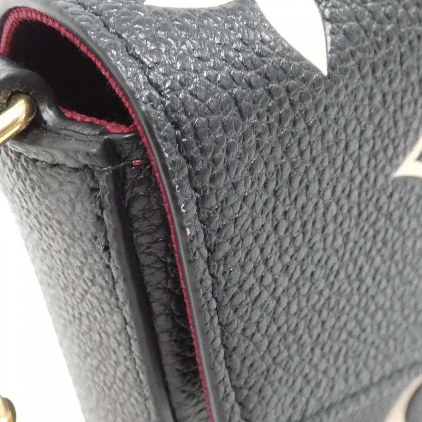 Louis Vuitton Beige Black Leather Pochette Shoulder Bag