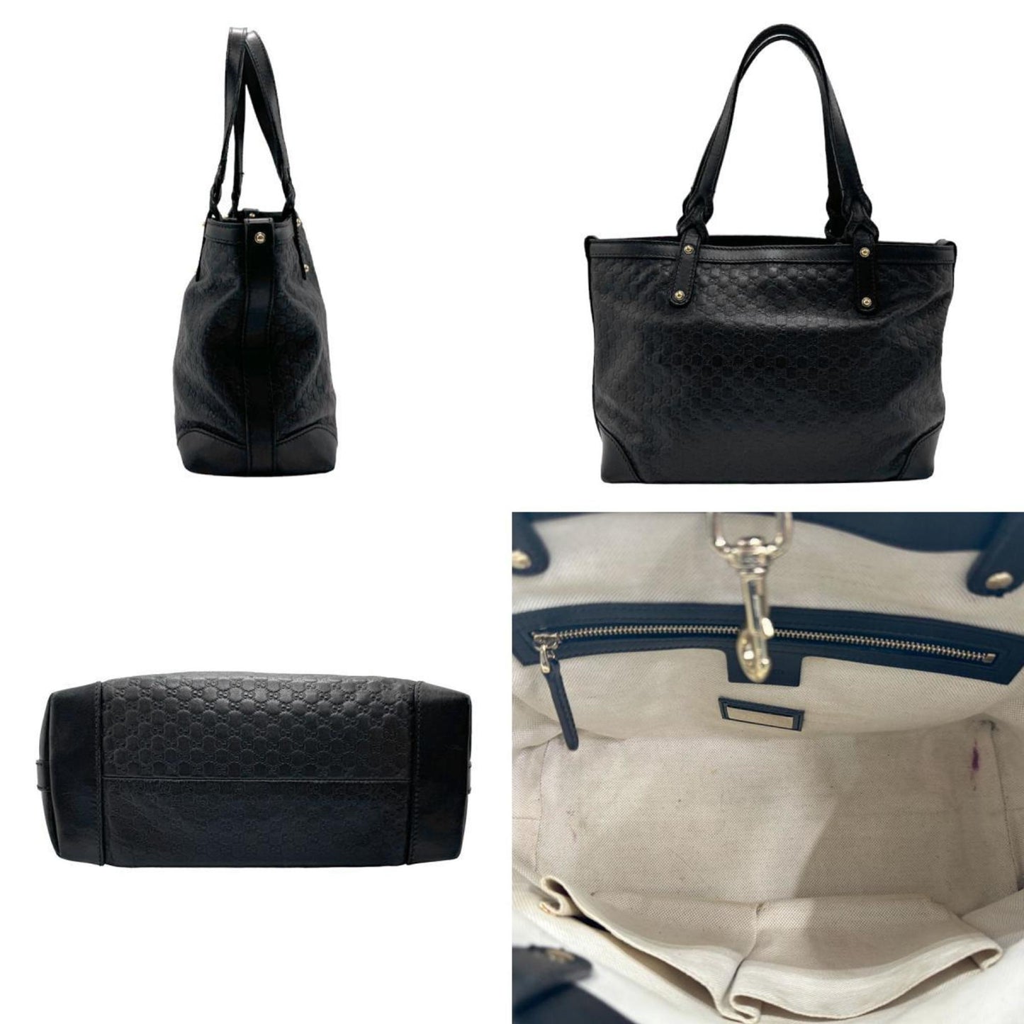 Gucci Black Leather Handbag Pouch