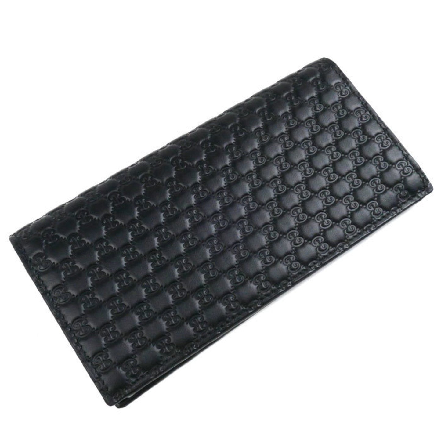 Gucci Black Leather Long Wallet (Bi-Fold)