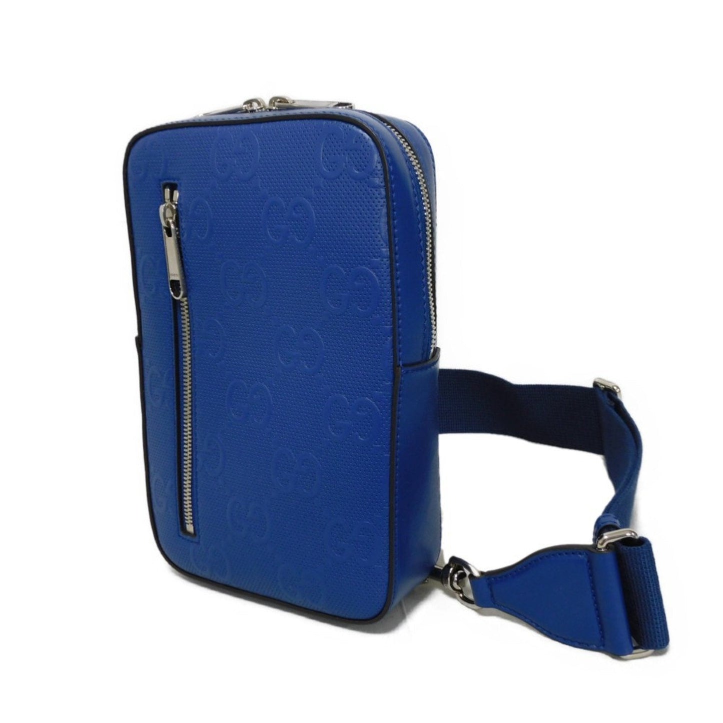 Gucci Blue Leather Shoulder Bag Sling Bag