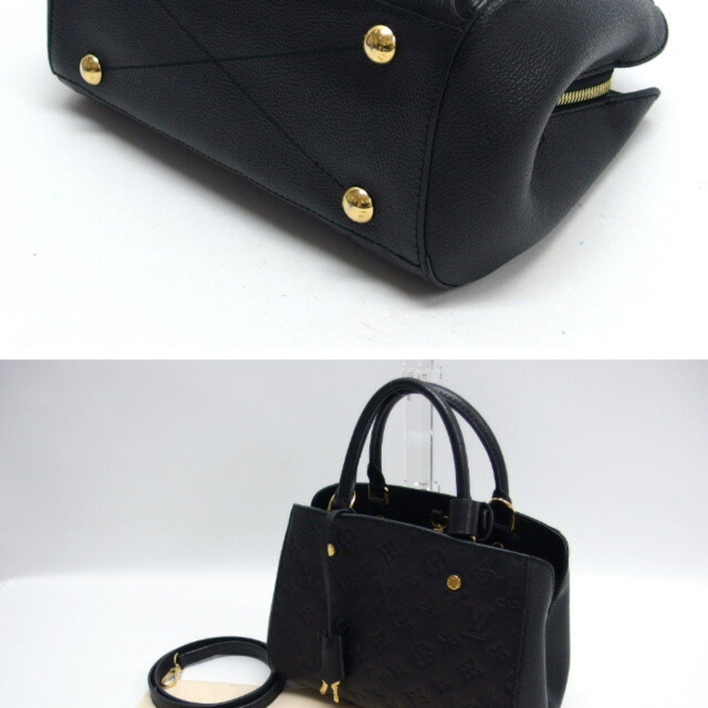 Louis Vuitton Black Noir Monogram Empreinte Leather Handbag Shoulder Bag