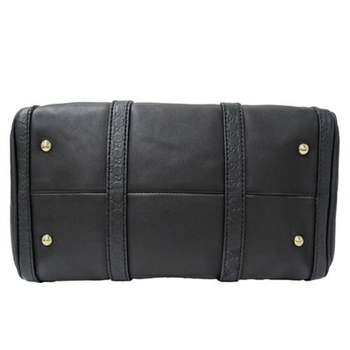 Gucci Microguccissima Black Leather Boston Bag Handbag Shoulder Bag