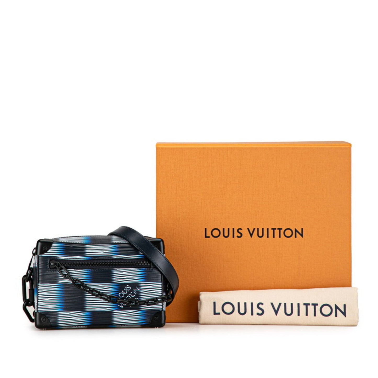 Louis Vuitton Damier Black Damier Canvas White Leather Shoulder Bag