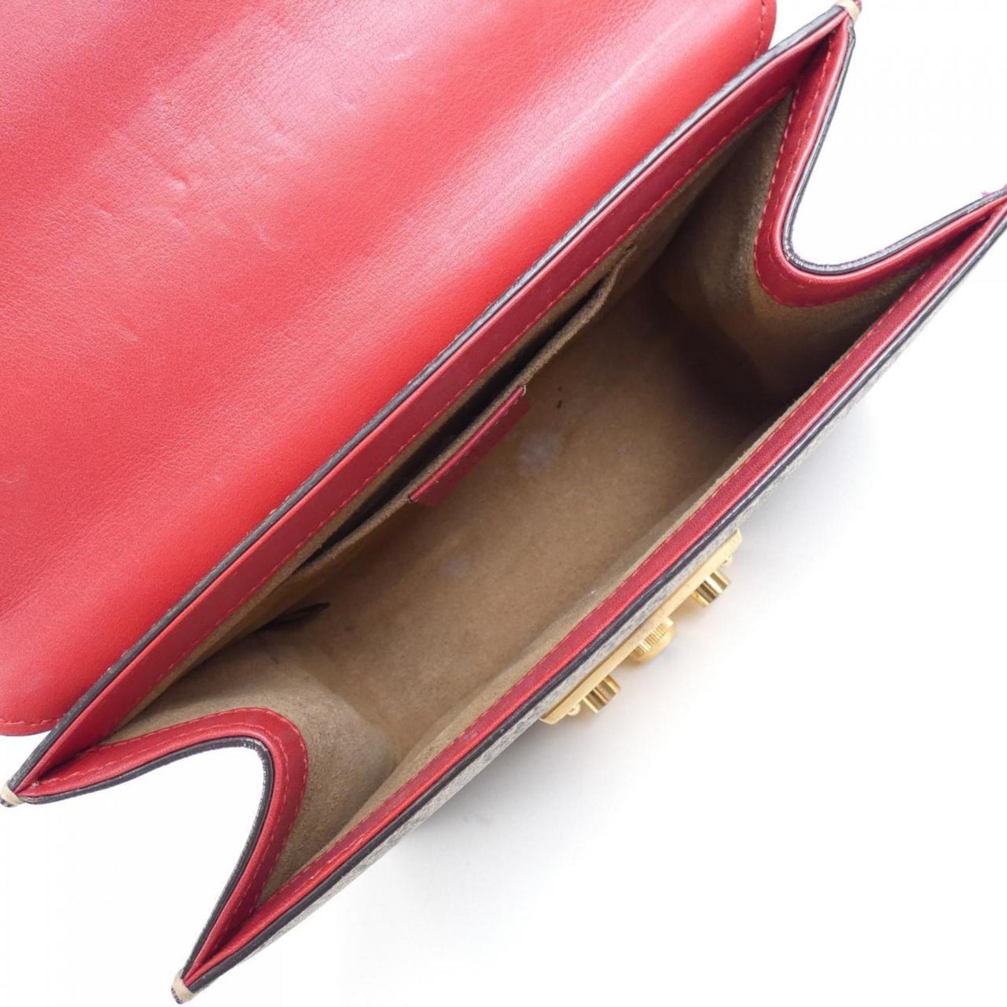 Gucci Beige Pink Gg Supreme Leather Shoulder Bag