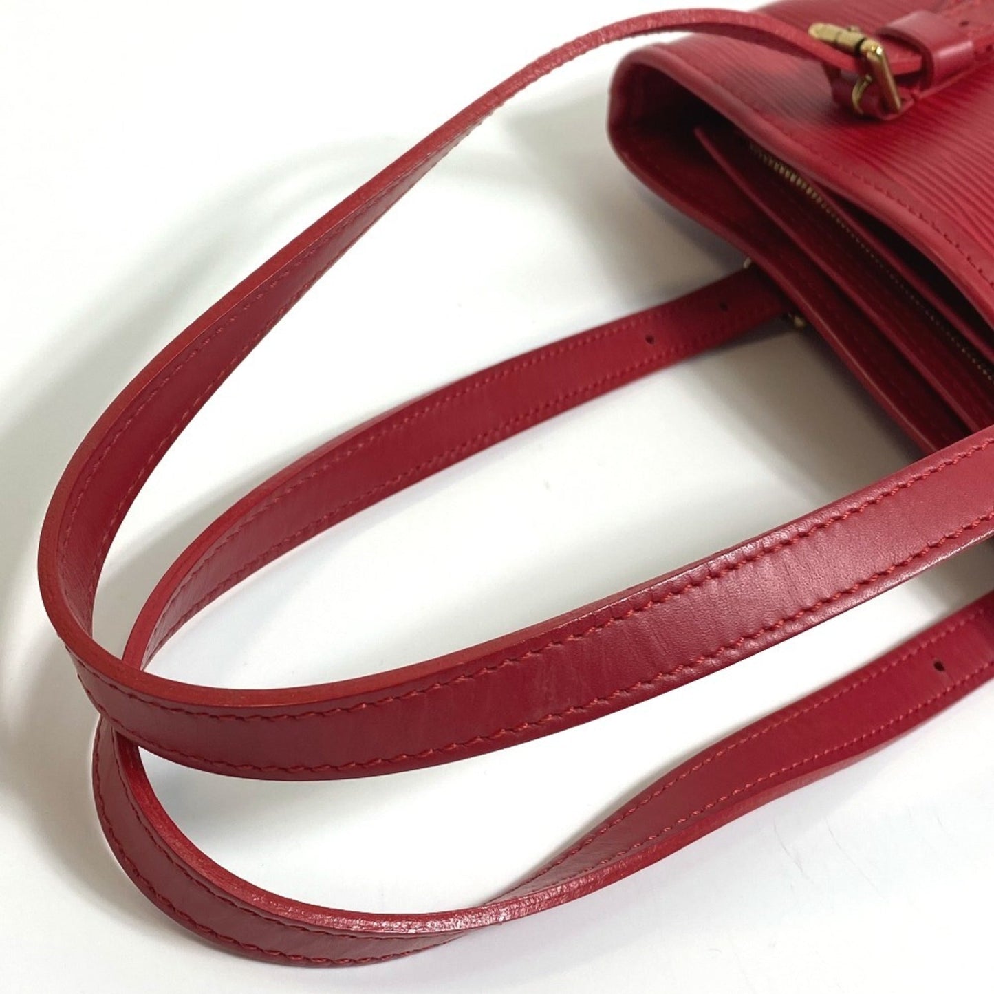 Louis Vuitton Red Leather Shoulder Bag