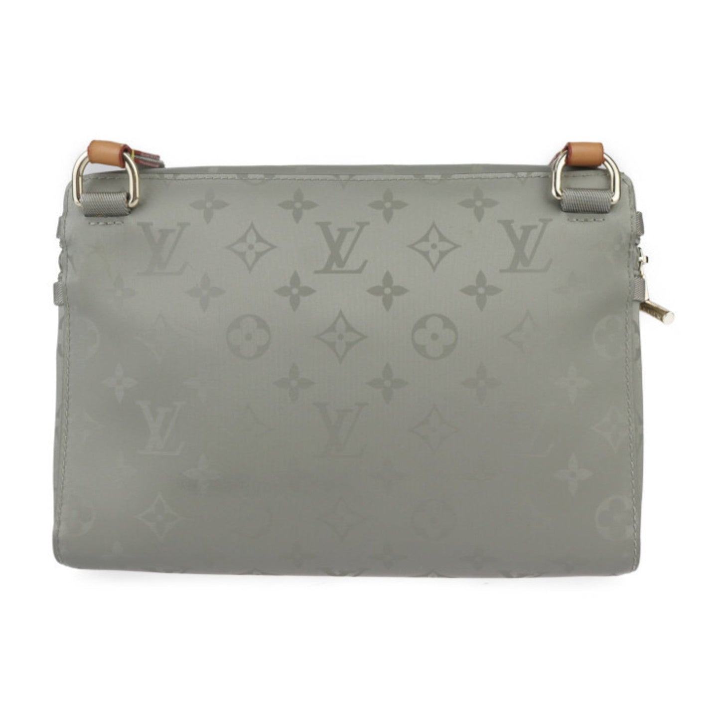 Louis Vuitton Gray Nylon Canvas Leather Pochette Shoulder Bag