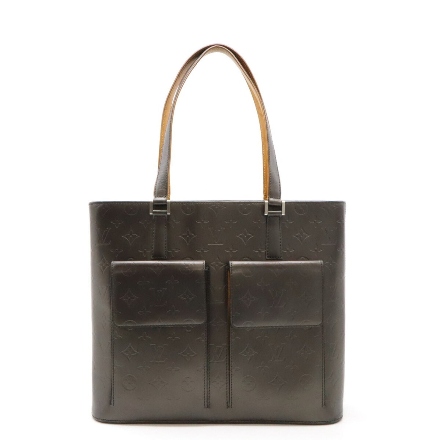 Louis Vuitton Black Noir Monogram Mat Leather Shoulder Bag Tote Bag ()