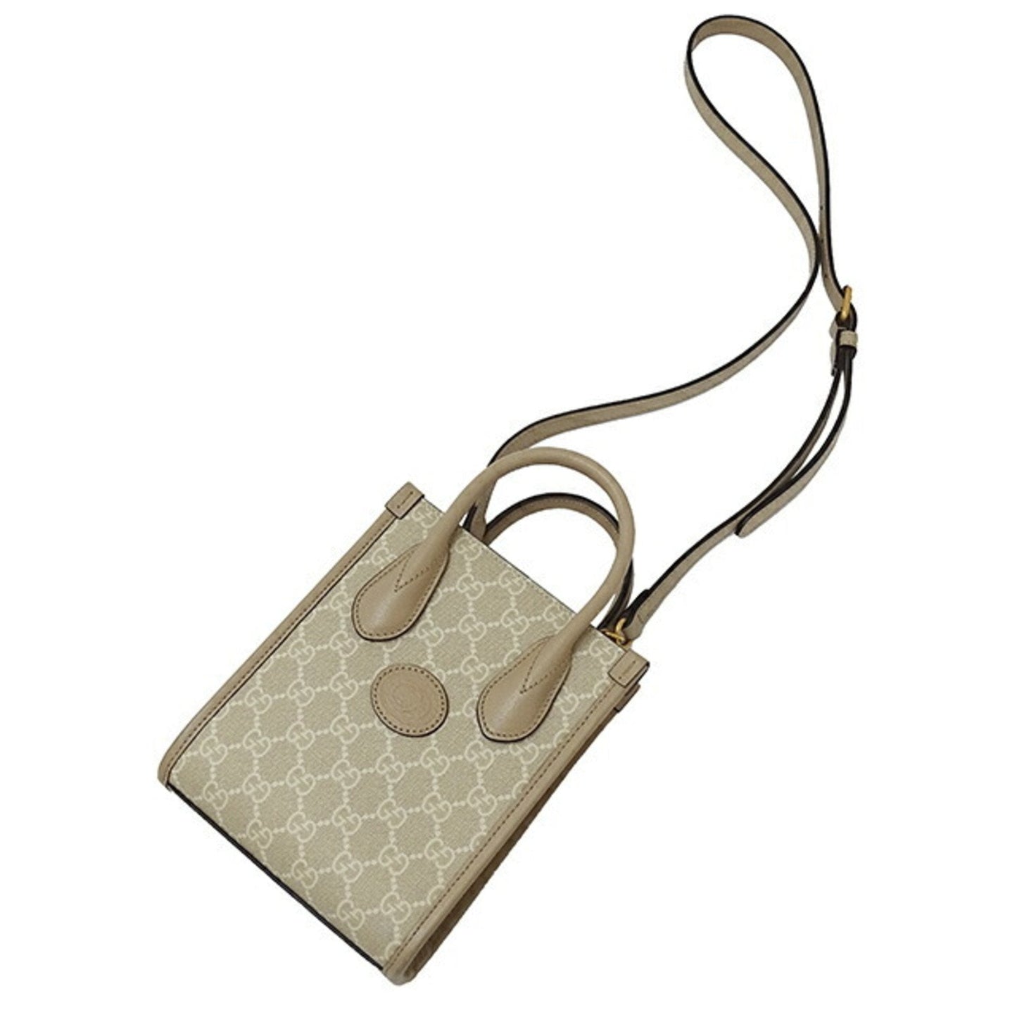 Gucci Beige Grayish Gg Supreme Canvas Handbag Shoulder Bag
