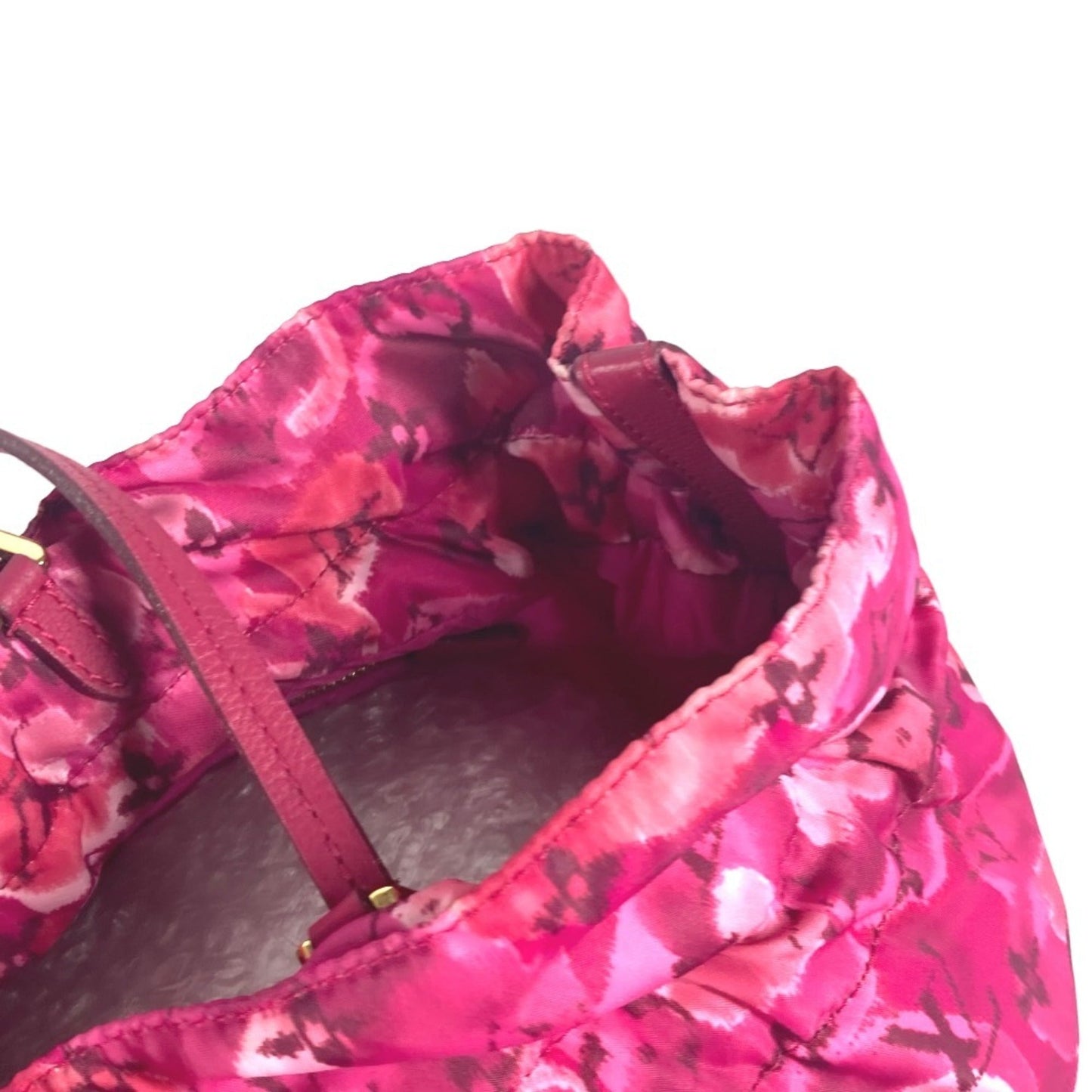 Louis Vuitton Indian Rose Pink Nylon Leather Shoulder Bag Tote Bag