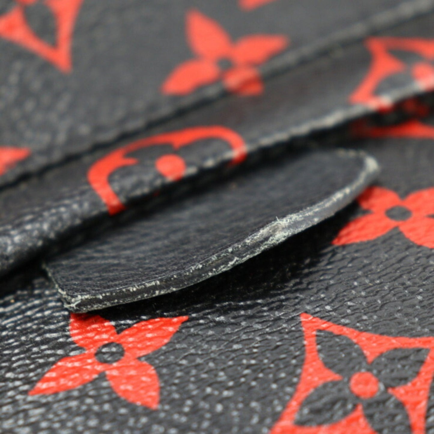 Louis Vuitton Black Monogram Red Color Monogram Backpack Handbag