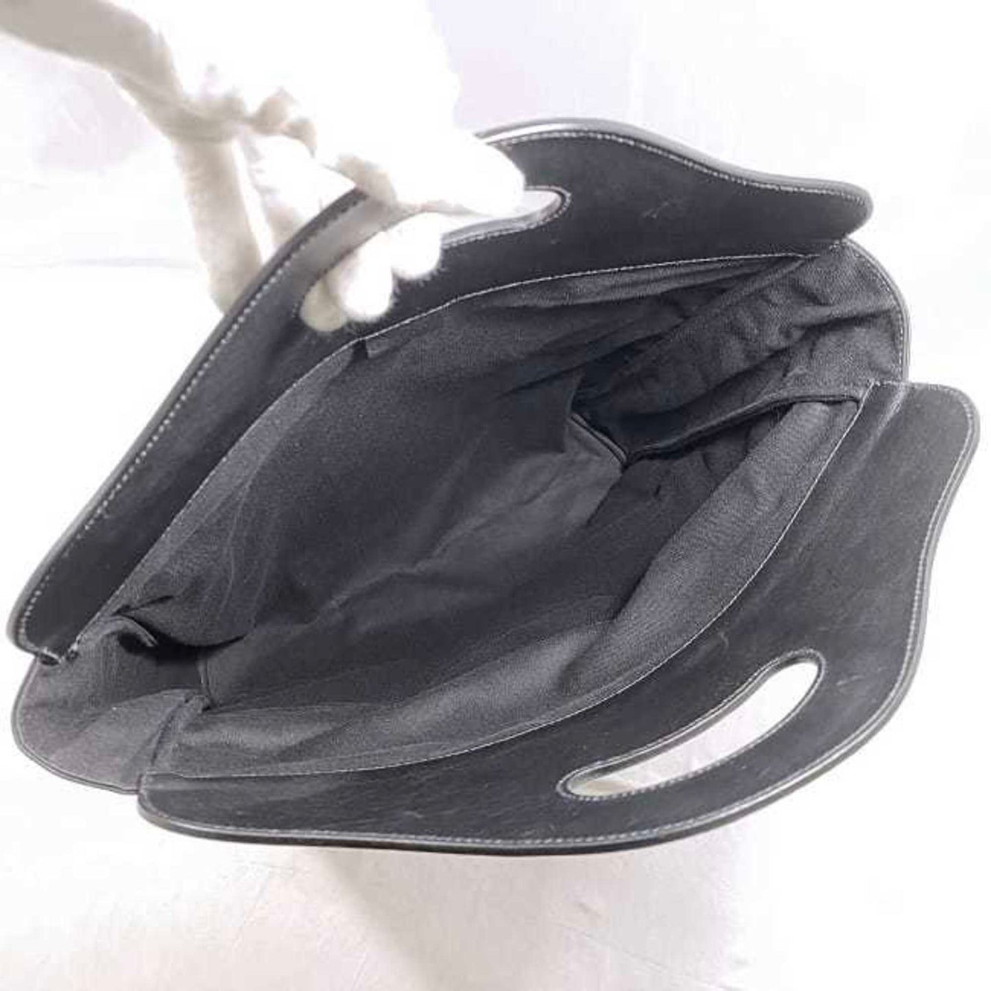 Gucci Black Suede Leather Handbag Tote Bag