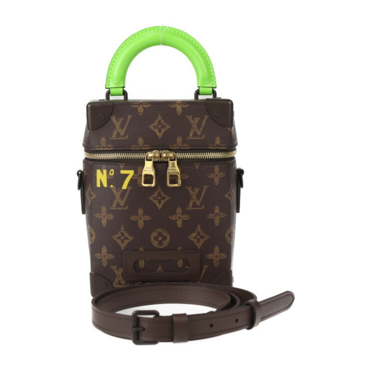 Louis Vuitton Brown Green Monogram Monogram Leather Handbag Shoulder Bag Tote Bag ()