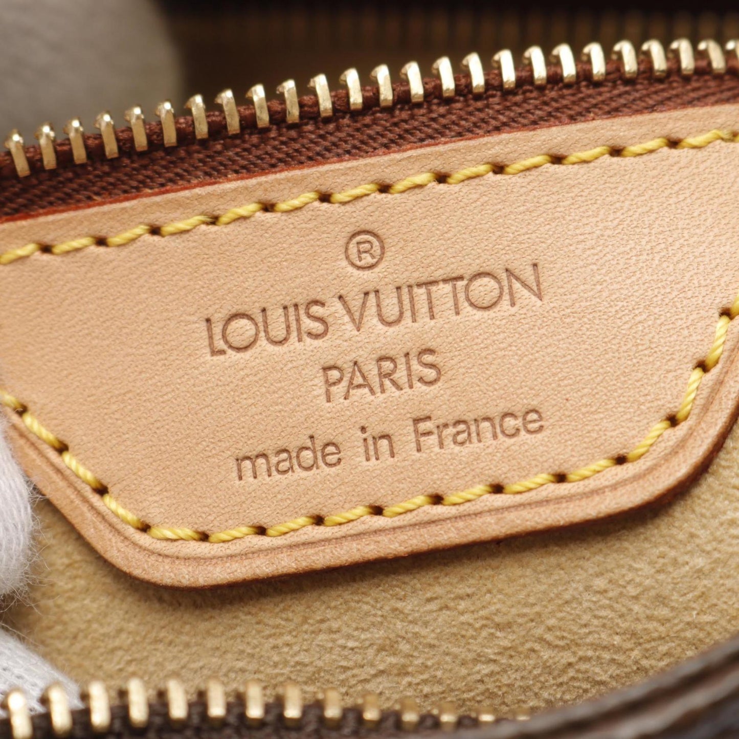 Louis Vuitton Brown Coated Canvas Leather Shoulder Bag