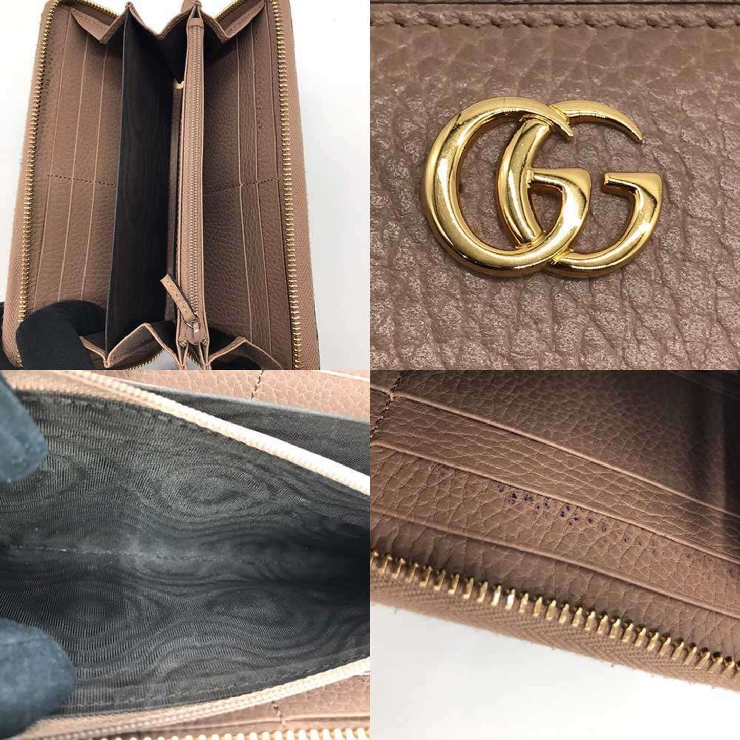 Gucci Beige Gg Supreme Long Wallet (Bi-Fold)