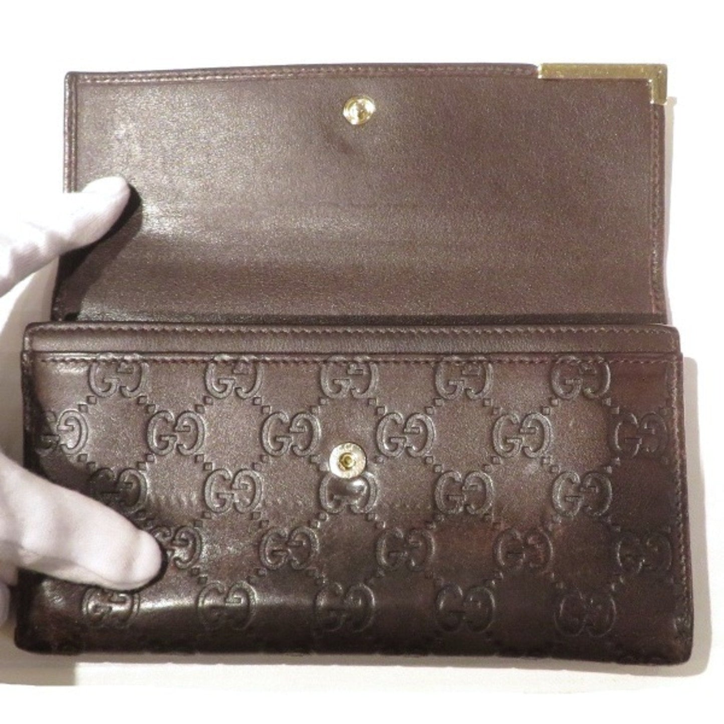 Gucci Dark Brown Leather Coin Purse/Coin Case