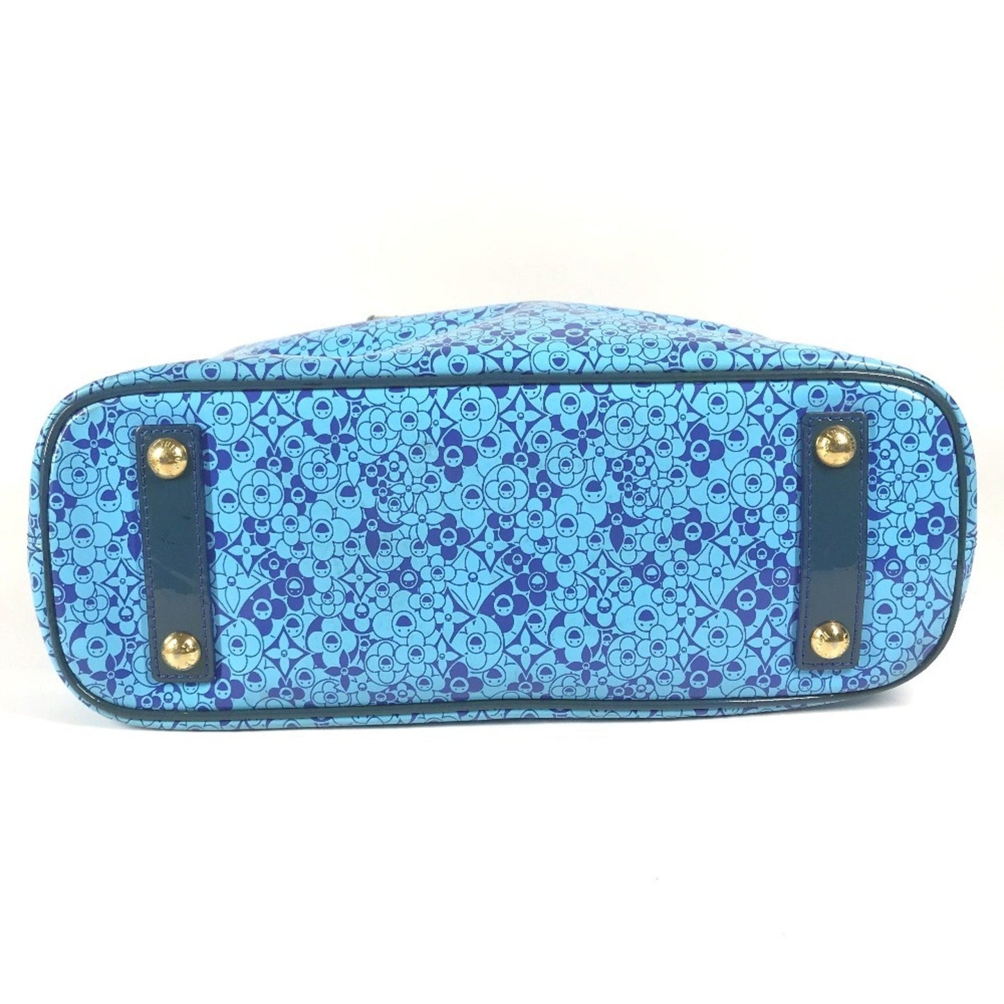 Louis Vuitton Blue Pvc Leather Shoulder Bag Tote Bag