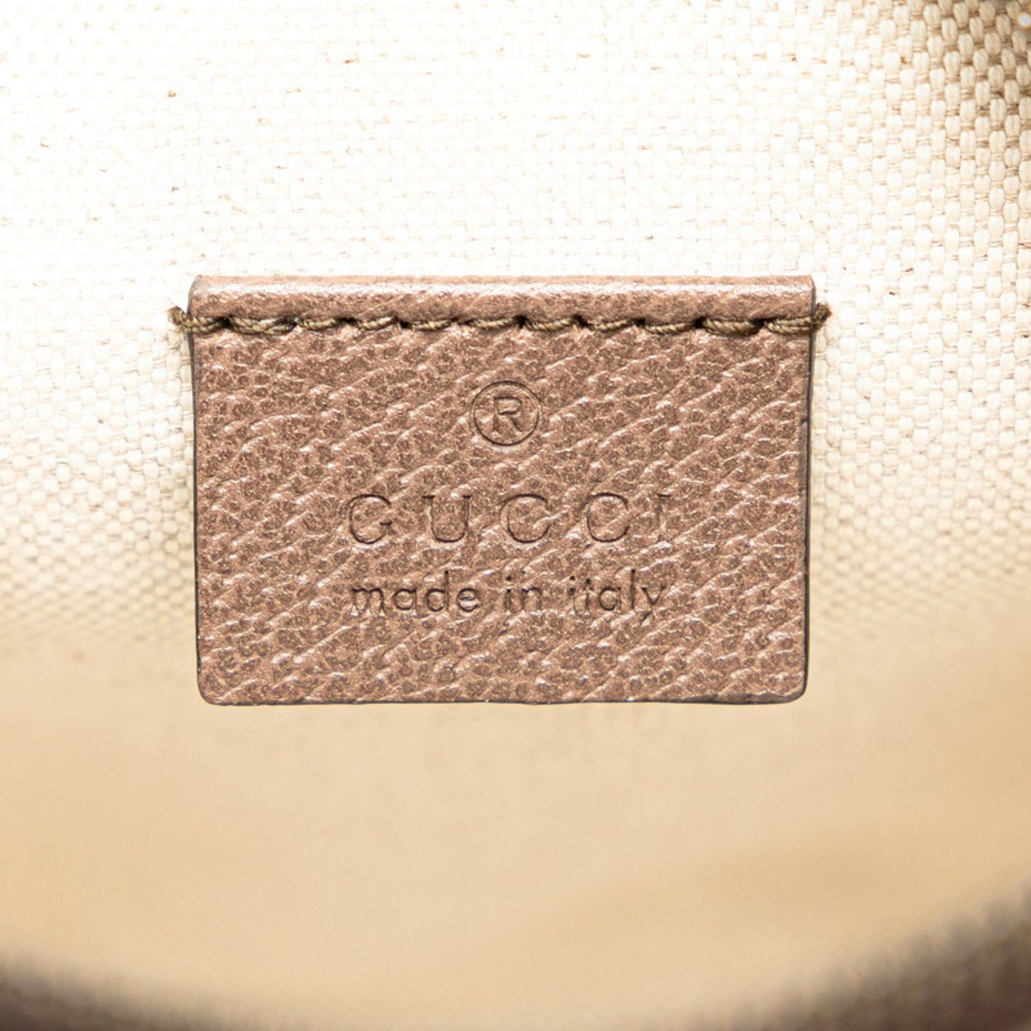 Gucci Sherry Line Beige Brown Pvc Leather Shoulder Bag