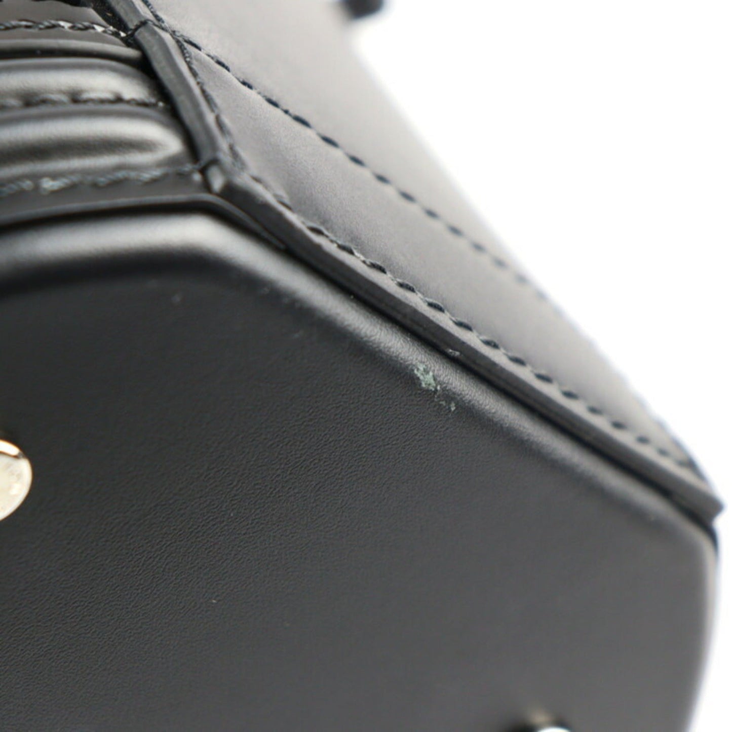 Louis Vuitton Black Leather Handbag Shoulder Bag