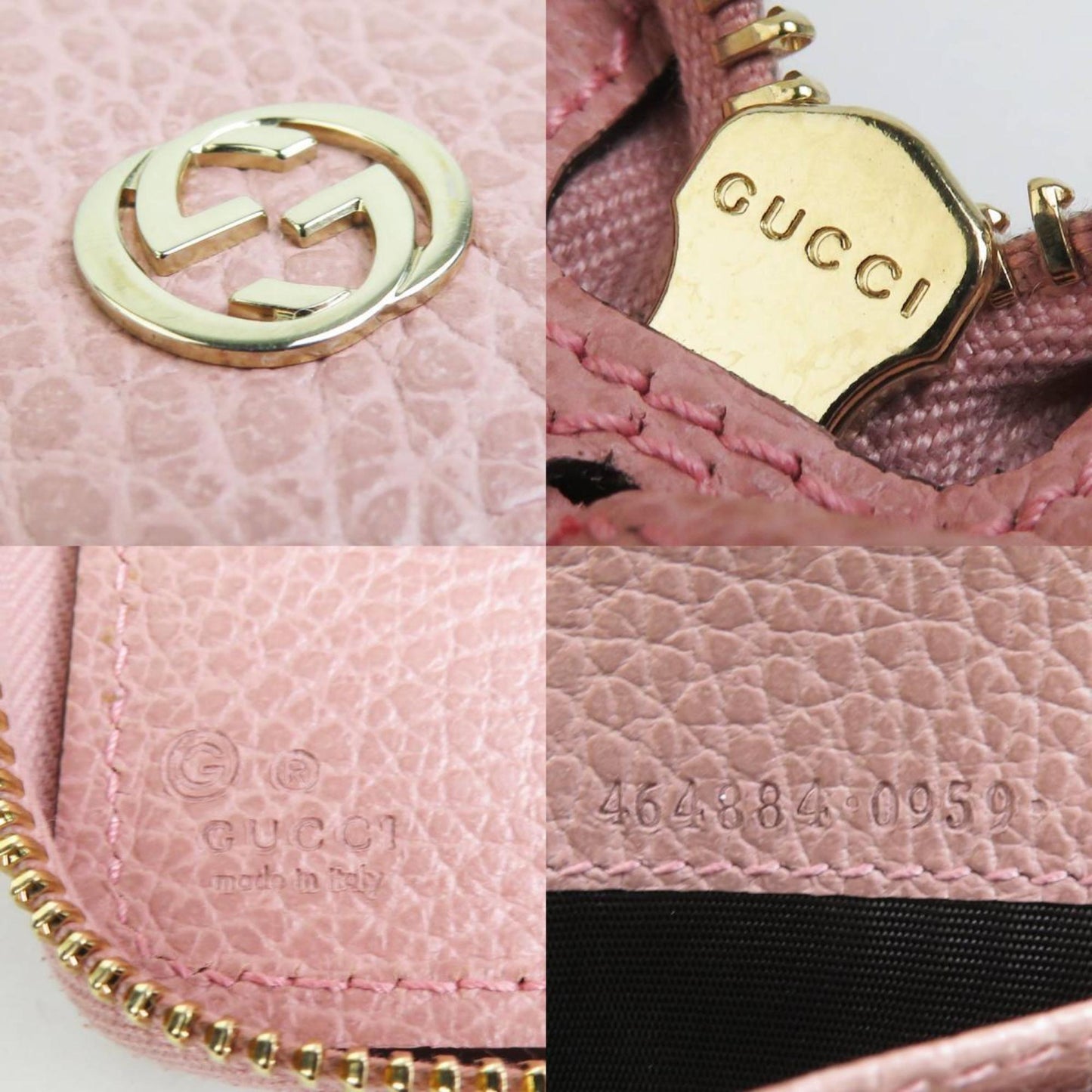 Gucci Pink Leather Wallet (Bi-Fold)