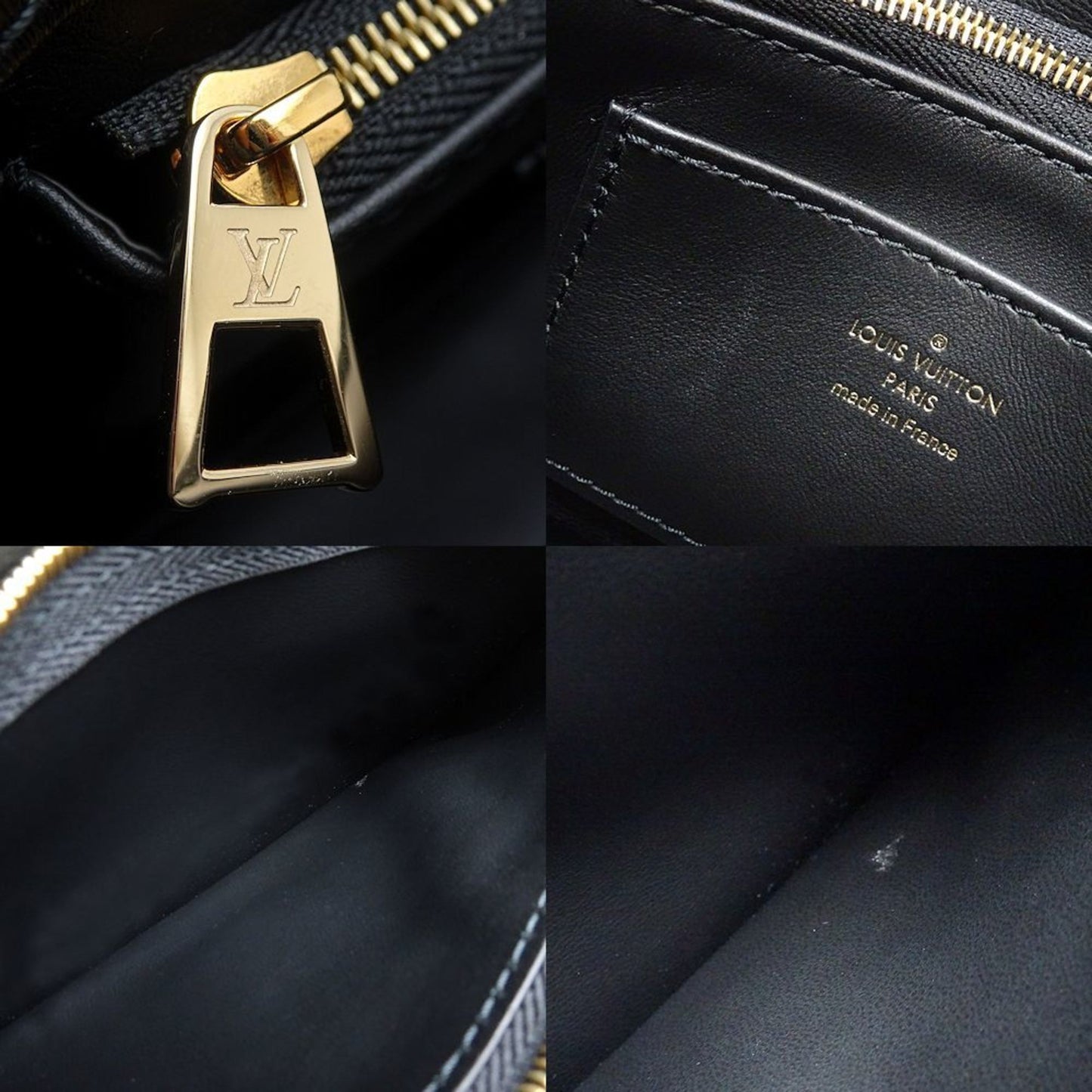Louis Vuitton Noir Leather Shoulder Bag