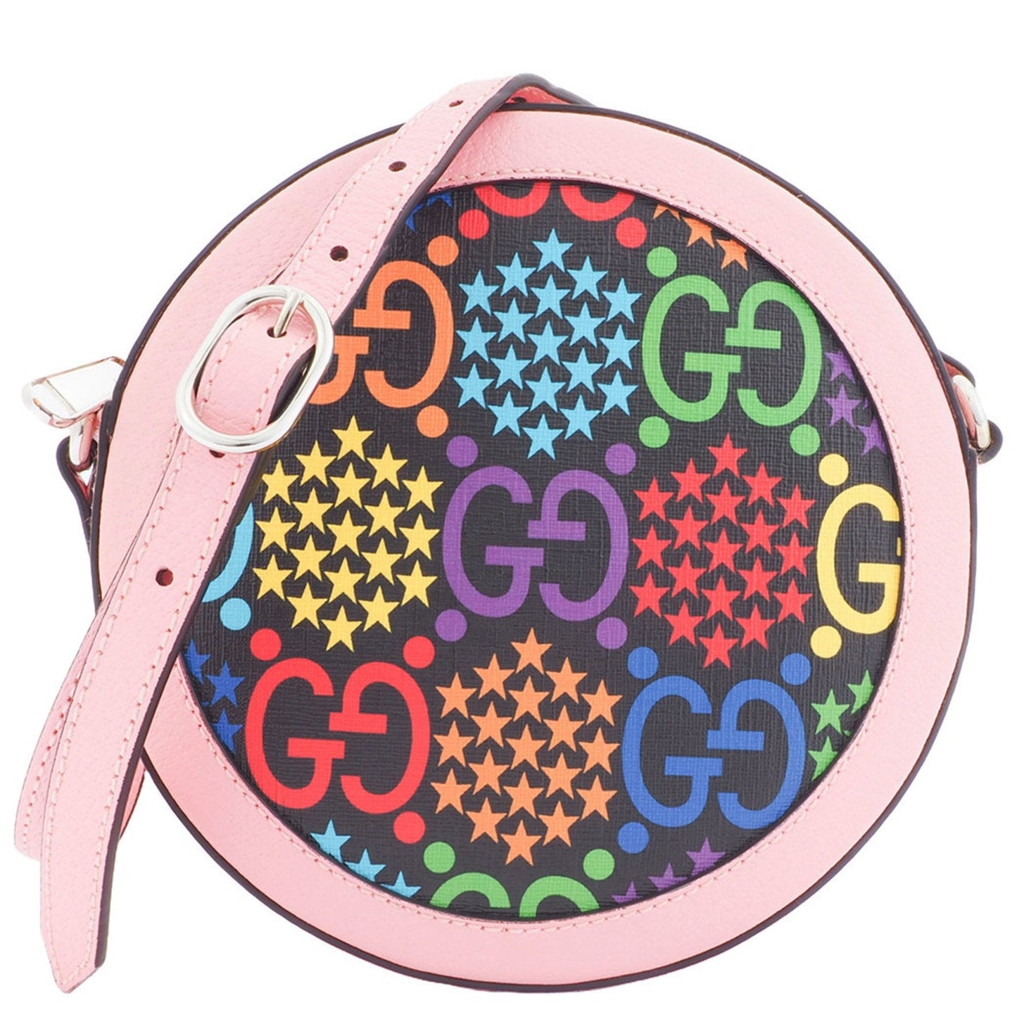 Gucci Multi-Color Pink Pvc Leather Shoulder Bag ()