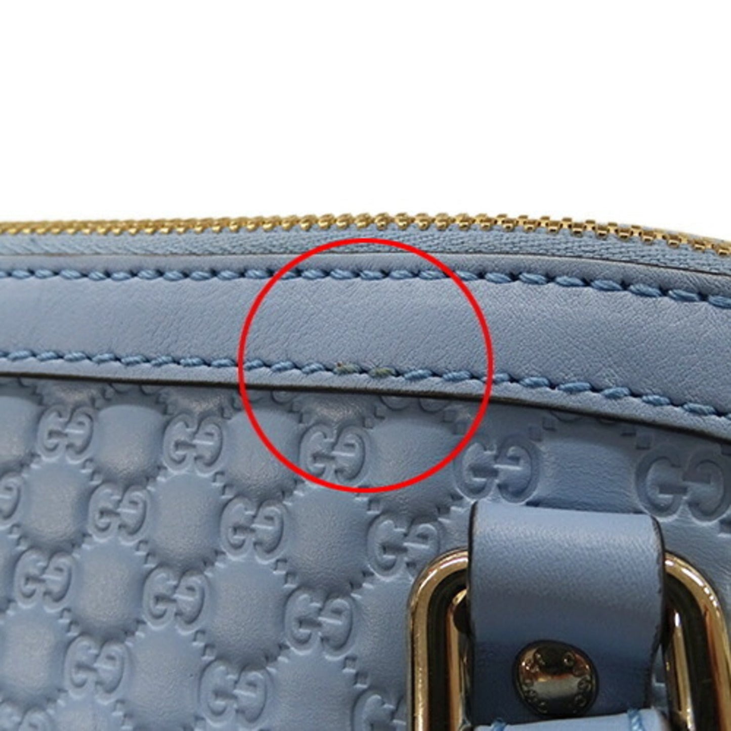 Gucci Light Blue Leather Handbag Shoulder Bag