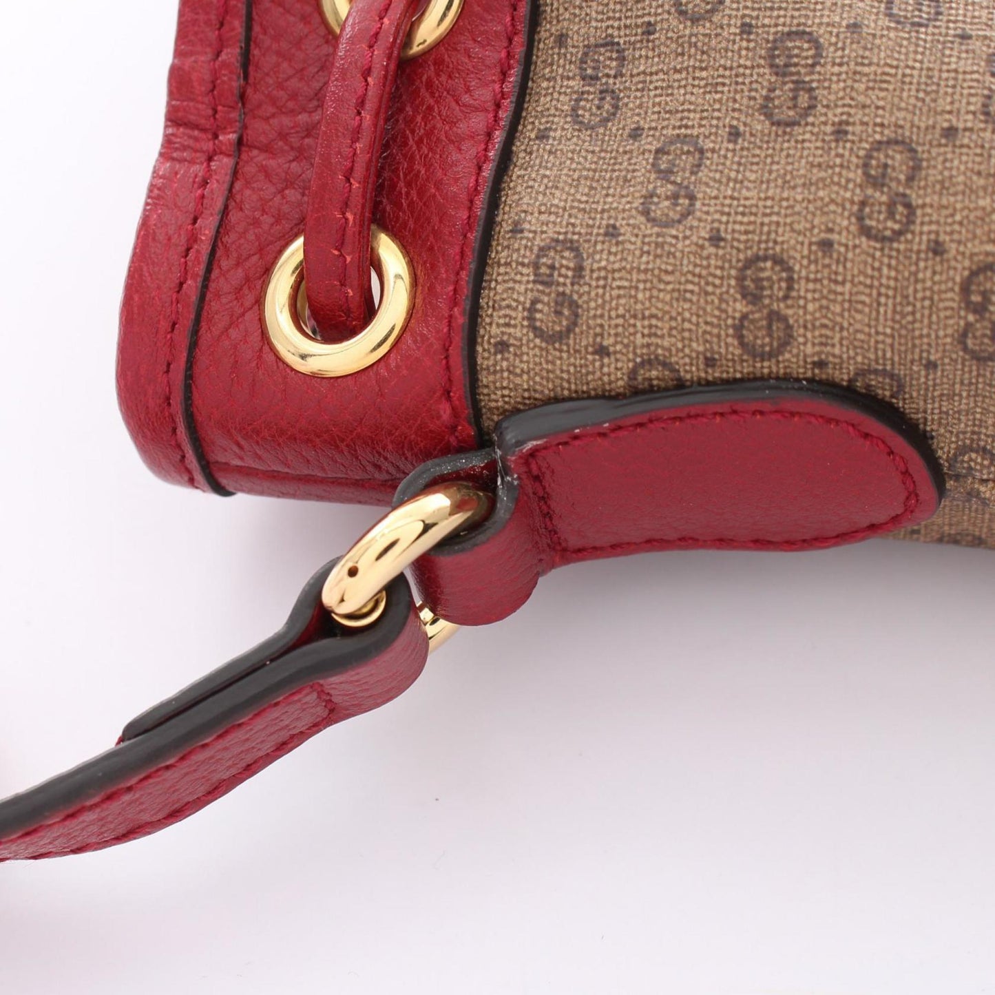 Gucci Brown Multi-Color Coated Canvas Leather Shoulder Bag