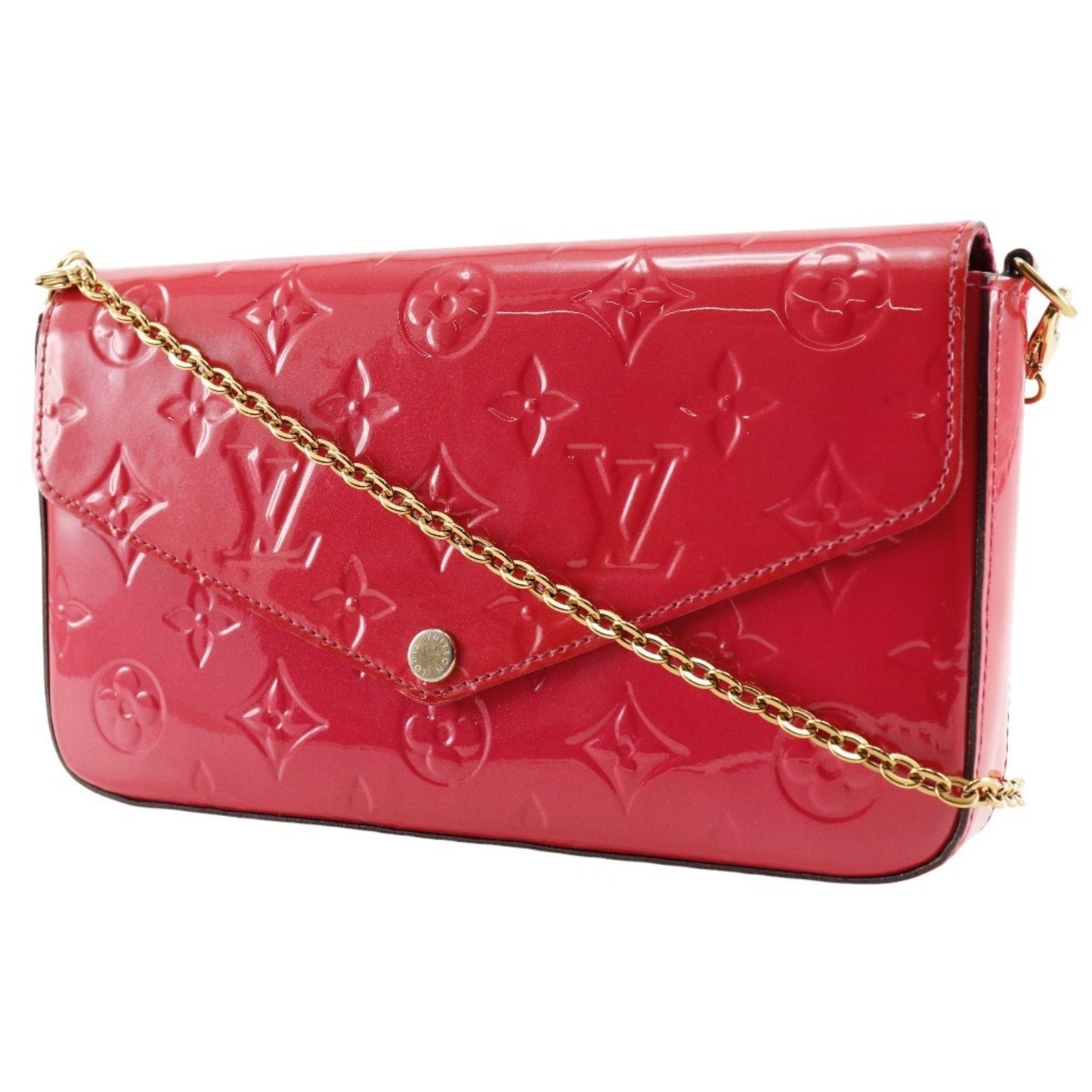 Louis Vuitton Monogram Vernis Hot Pink Monogram Vernis Chain/Shoulder Wallet