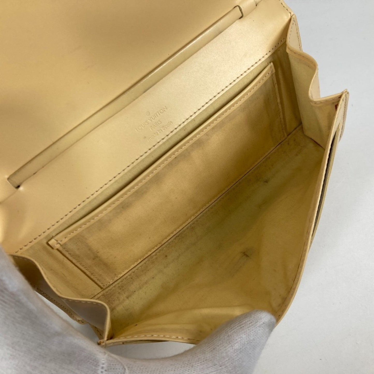 Louis Vuitton Vanilla Yellow Epi Leather Clutch Bag Pouch Shoulder Bag