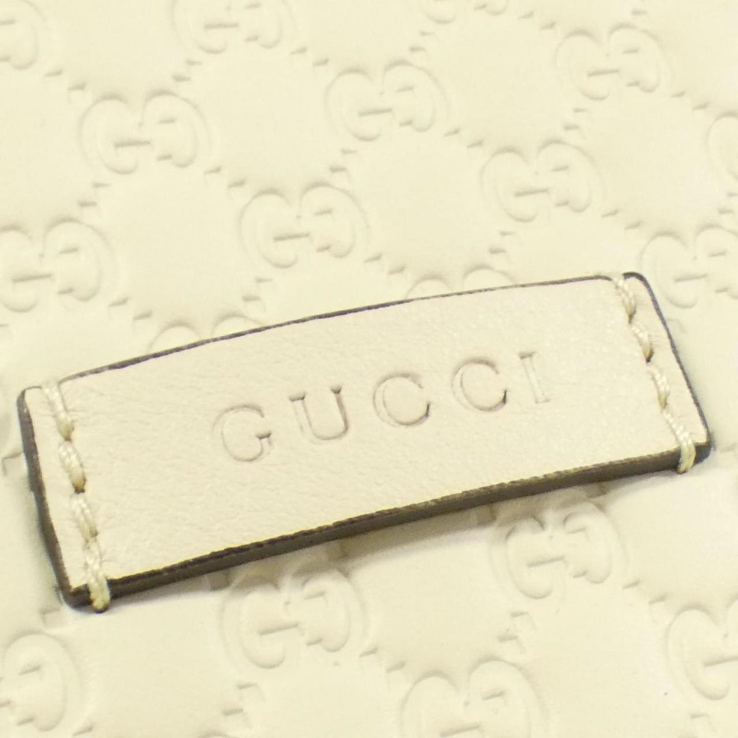 Gucci Ivory Micro Gg Leather Handbag