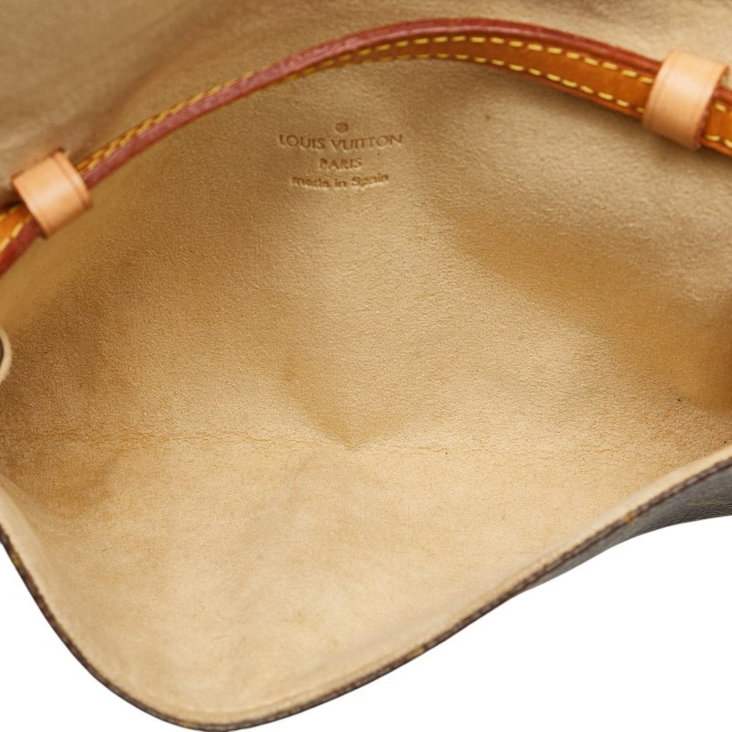 Louis Vuitton Brown Pvc Leather Pochette Shoulder Bag