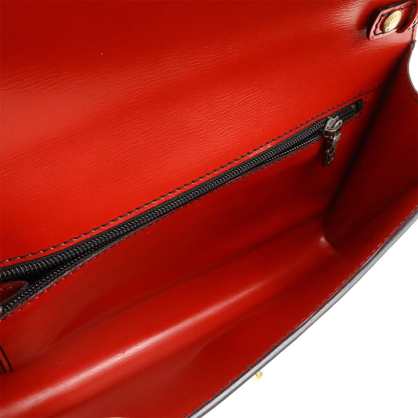 Louis Vuitton Castilian Red Epi Leather Clutch Bag Pochette Shoulder Bag