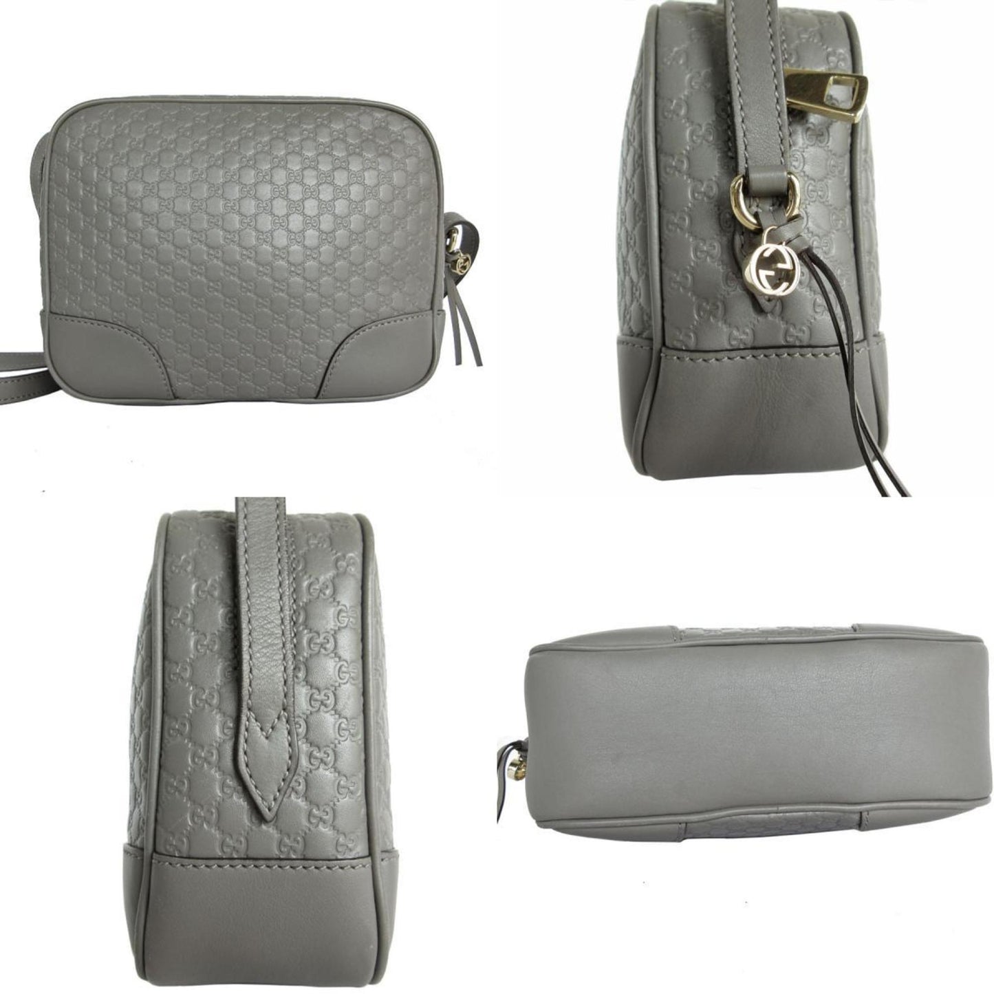 Gucci Gray Leather Shoulder Bag