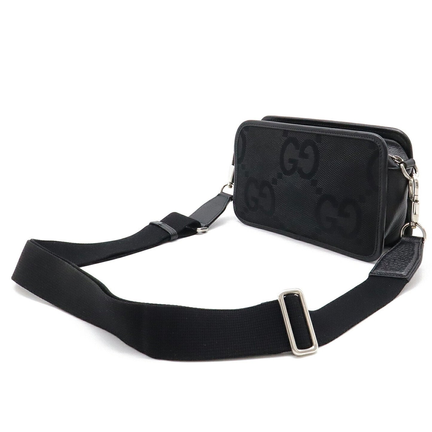 Gucci Black Leather Clutch Bag Pochette Shoulder Bag