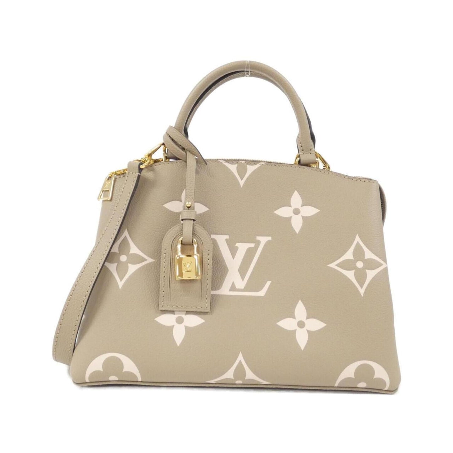 Louis Vuitton Cream Tourterelle Leather Handbag Shoulder Bag ()