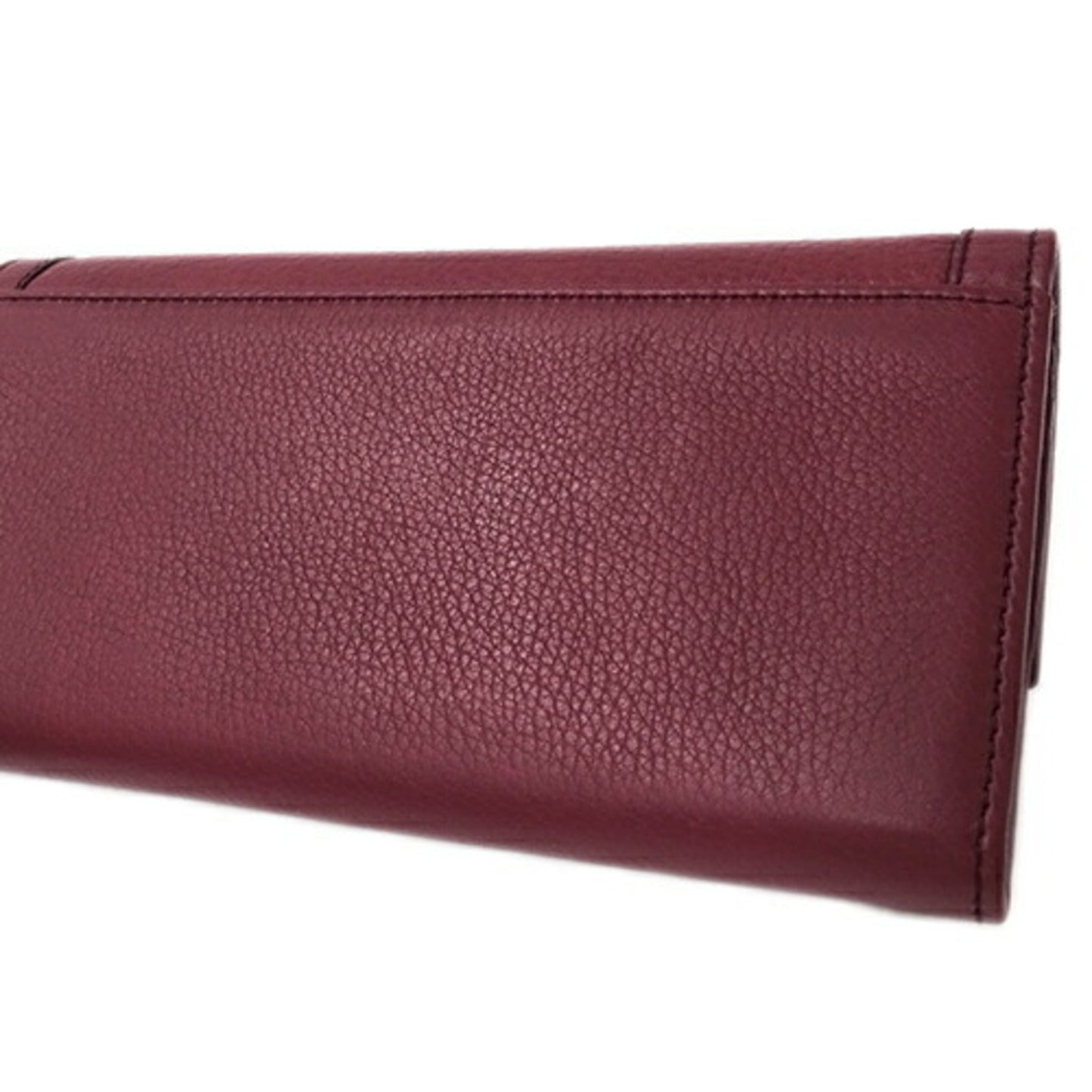 Gucci Wine Leather Long Wallet (Bi-Fold)