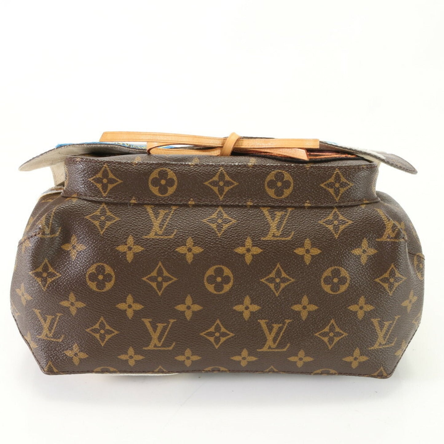 Louis Vuitton Monogram Brown Leather Coated Canvas Shoulder Bag