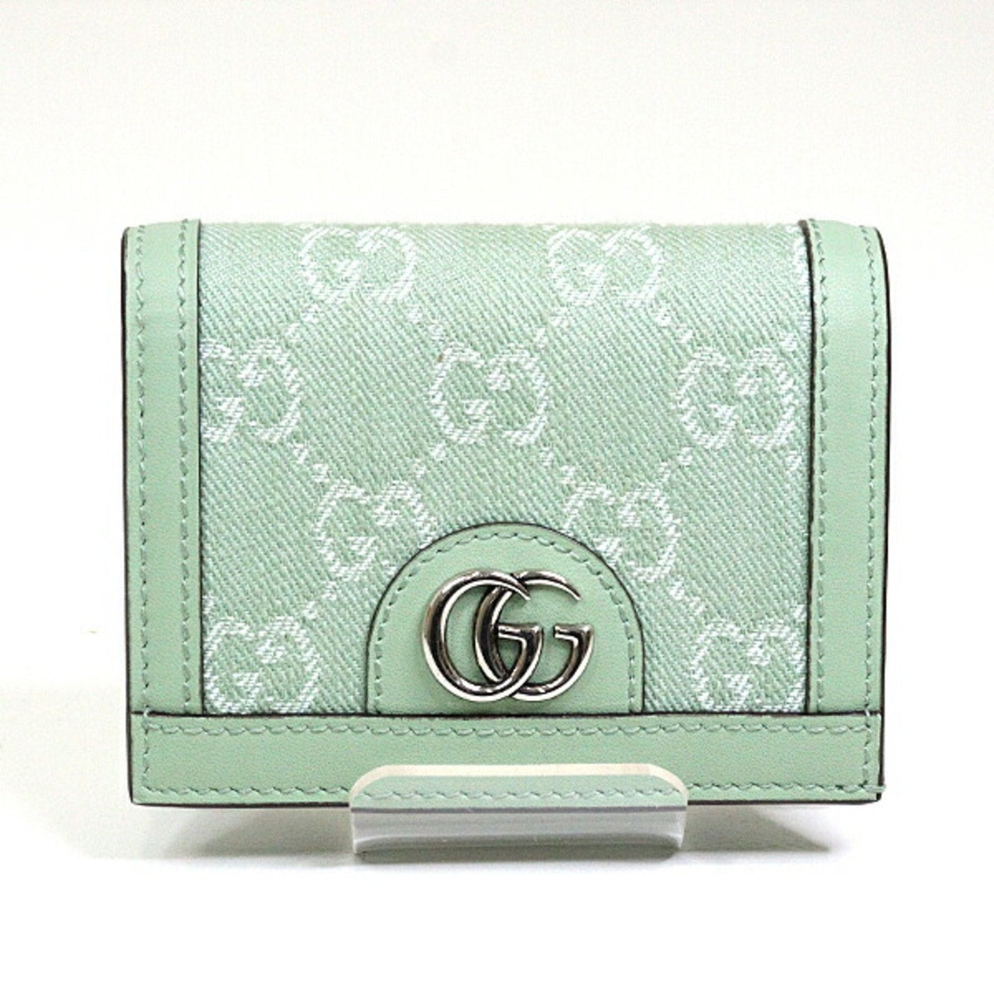 Gucci Pale Green Denim Leather Wallet (Bi-Fold) ()