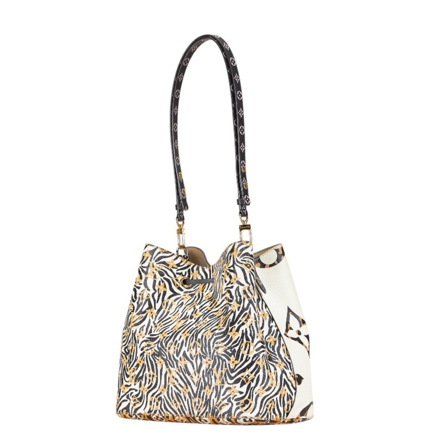 Louis Vuitton Black Lv Off White Orange Pvc Leather Shoulder Bag