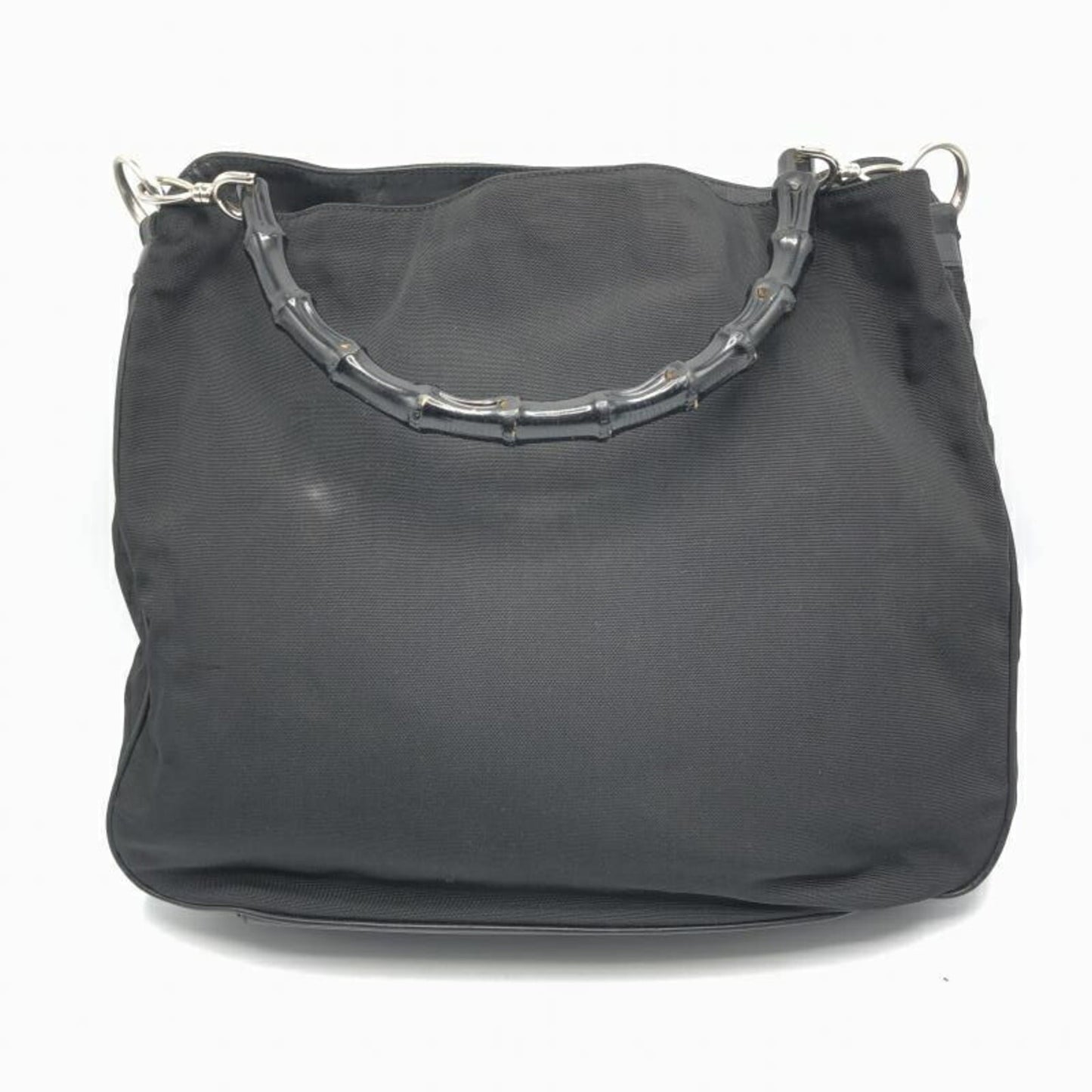 Gucci Black Bamboo Nylon Tote Bag