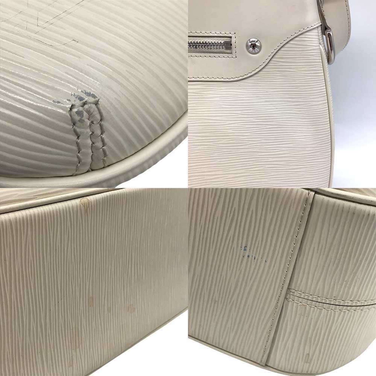 Louis Vuitton Ivory White Epi Leather Handbag Shoulder Bag