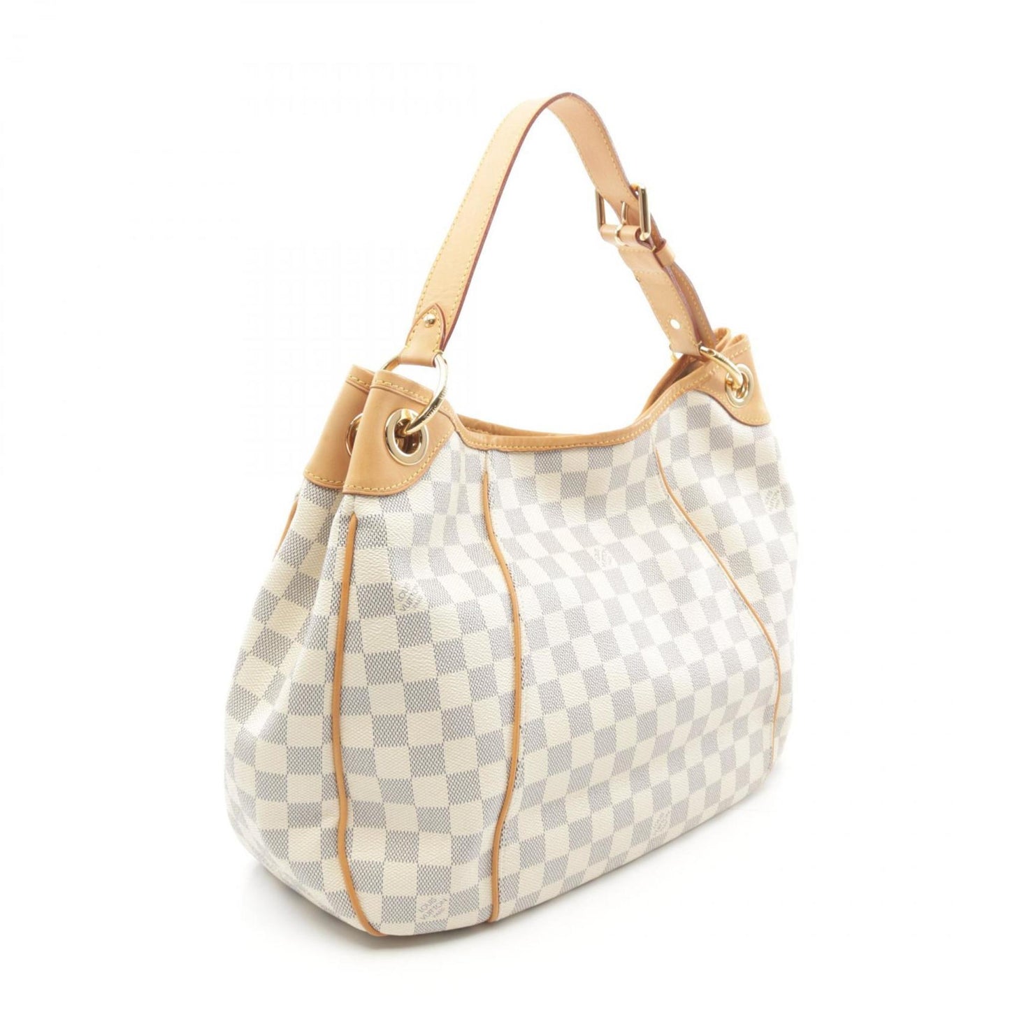 Louis Vuitton Damier Azur White Coated Canvas Leather Shoulder Bag