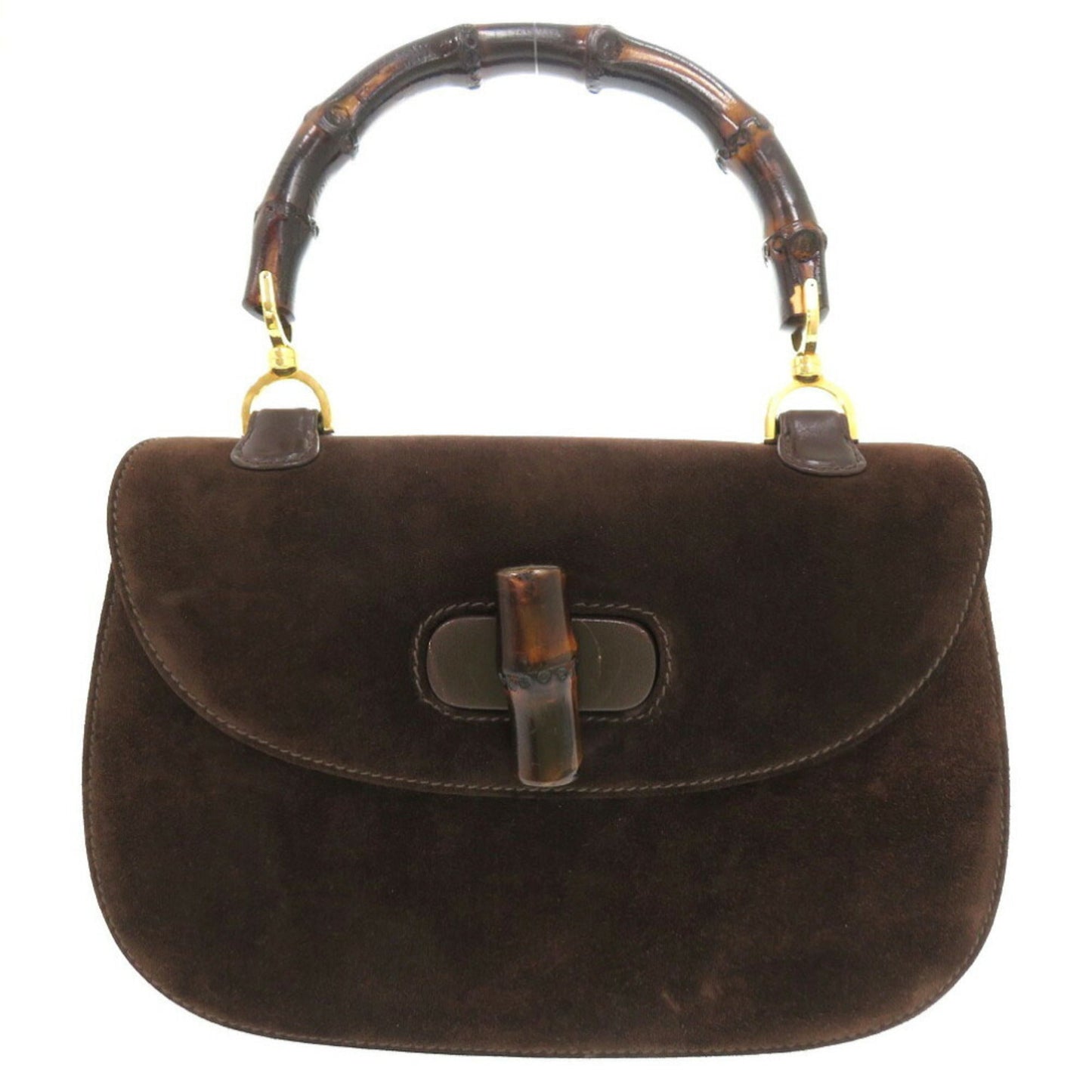 Gucci Bamboo Brown Leather Handbag