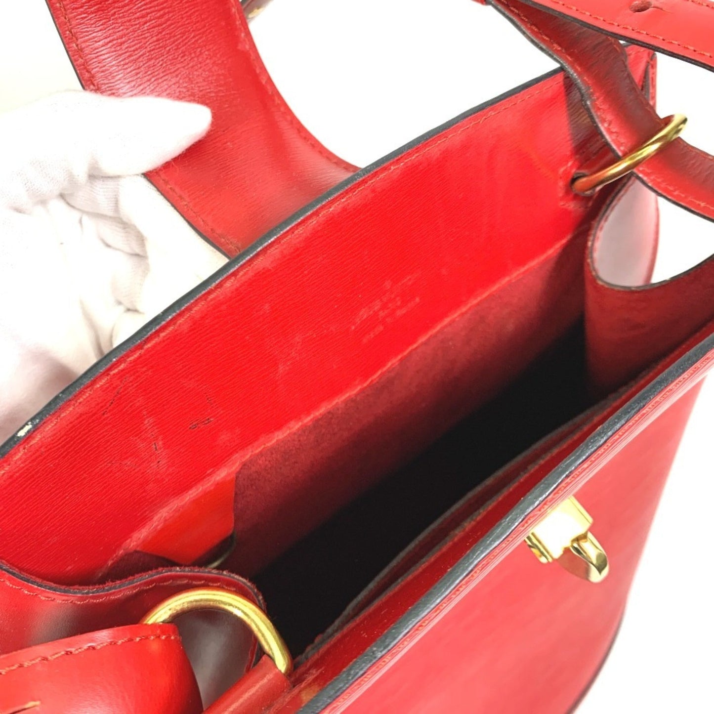 Louis Vuitton Castilian Red Red Color Epi Leather Shoulder Bag