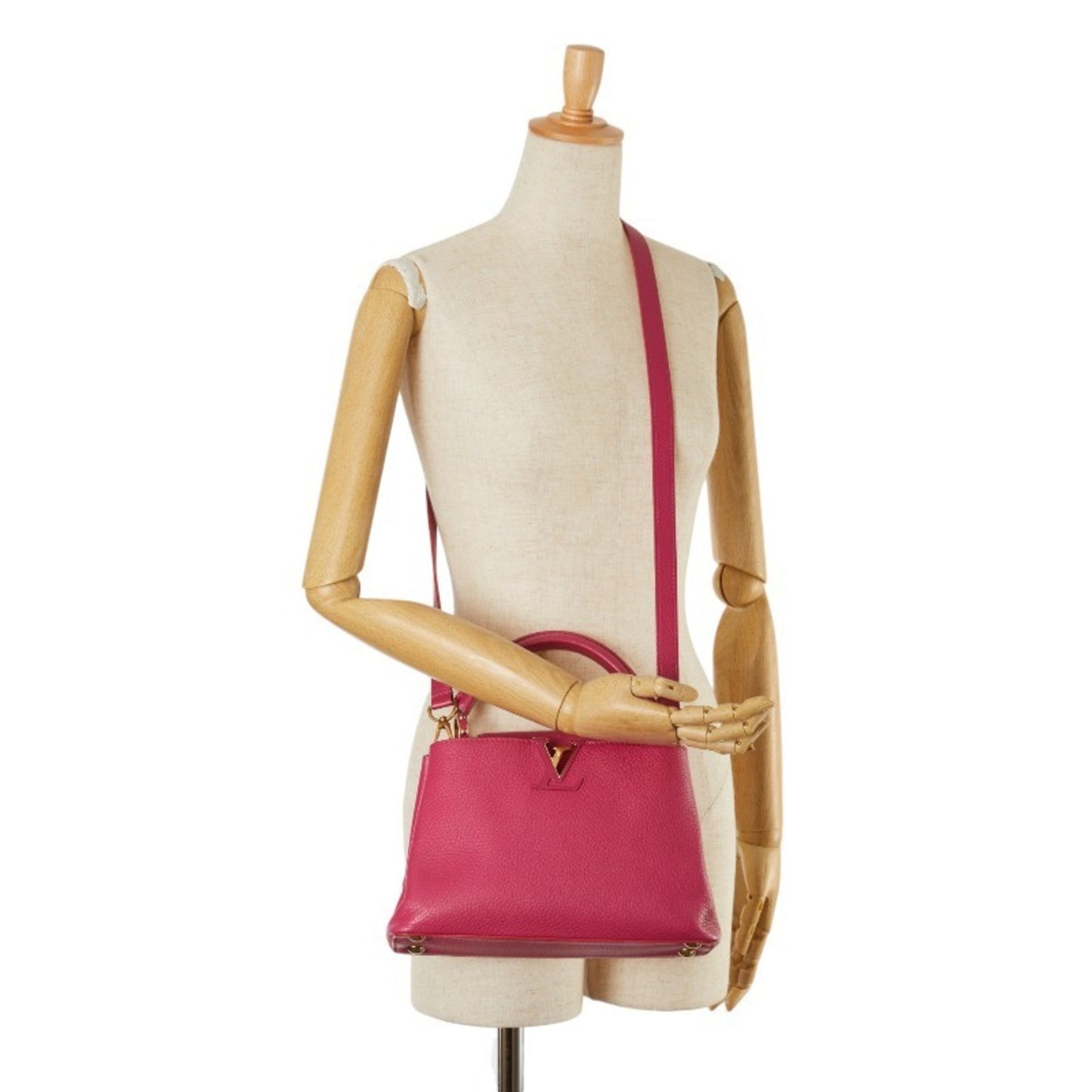 Louis Vuitton Pink Leather Handbag Shoulder Bag