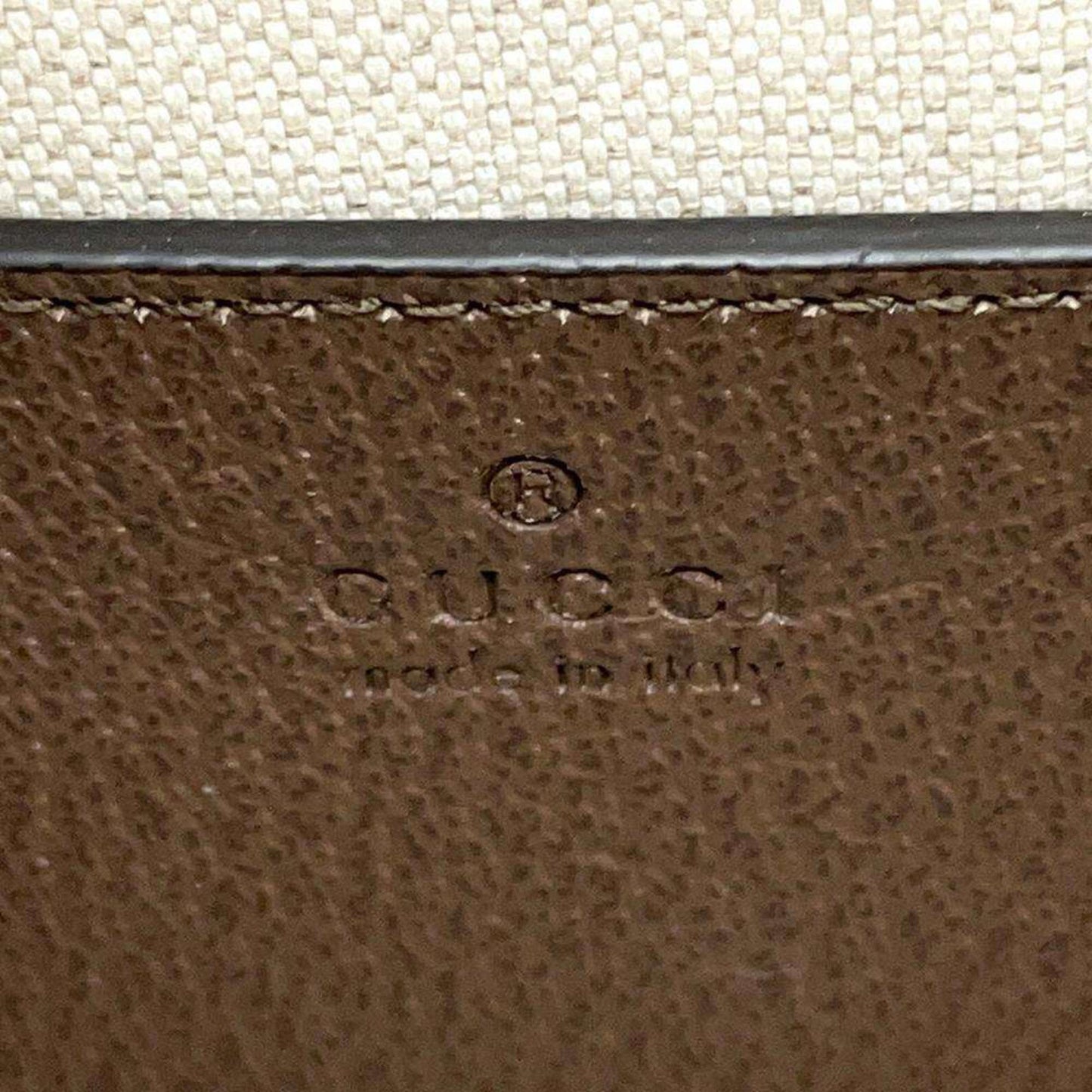 Gucci Beige Brown Canvas Leather Shoulder Bag Tote Bag