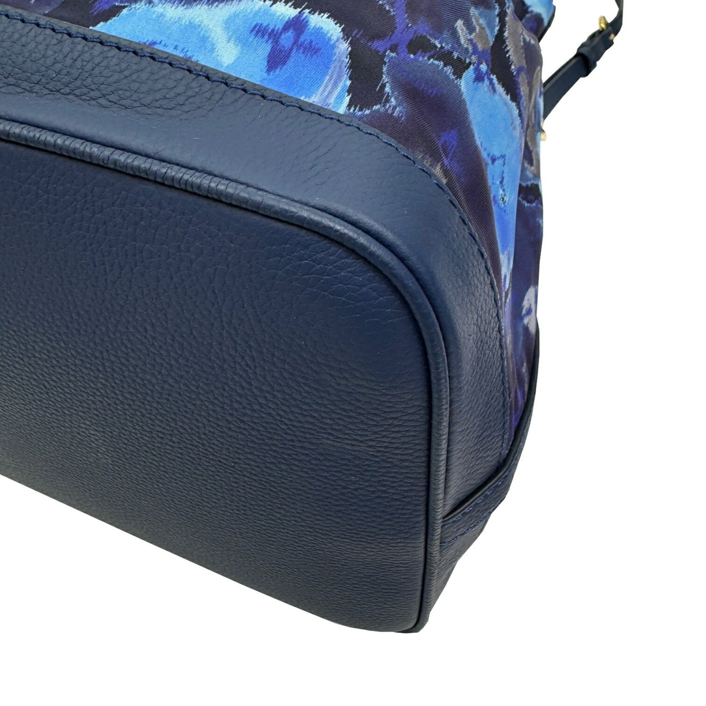Louis Vuitton Grand Blue Nylon Leather Shoulder Bag Tote Bag