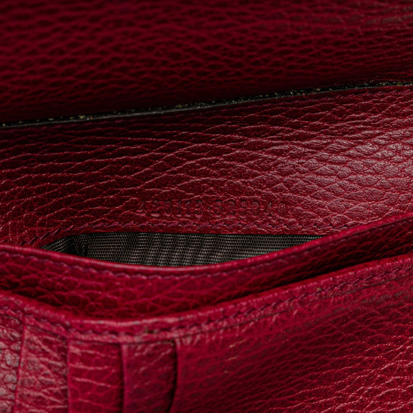 Gucci Wine Leather Long Wallet (Bi-Fold)