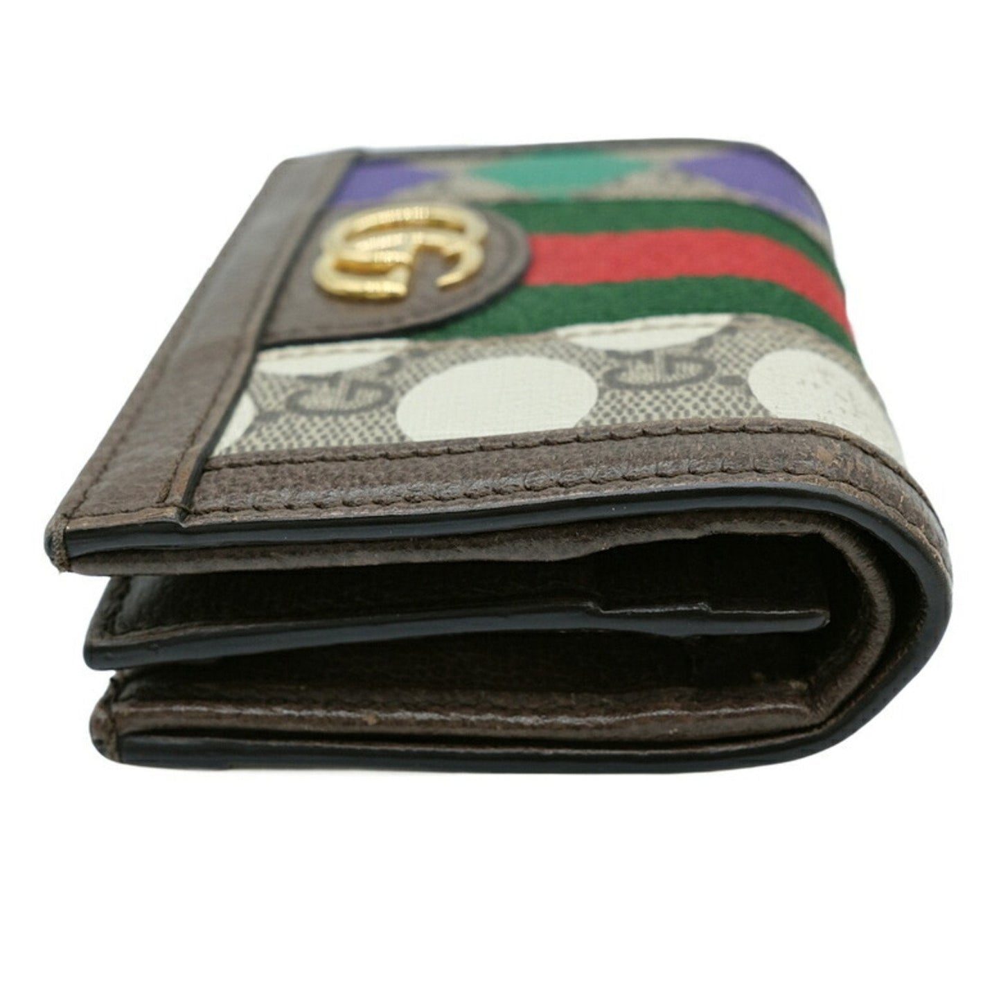 Gucci Beige Brown Multi-Color Gg Supreme Wallet (Bi-Fold)